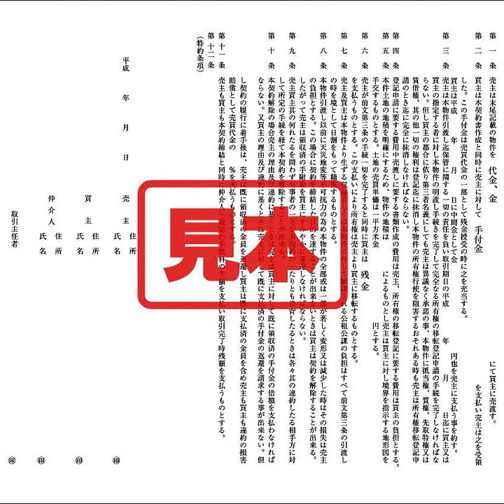 土地売買契約書（関西） - Master