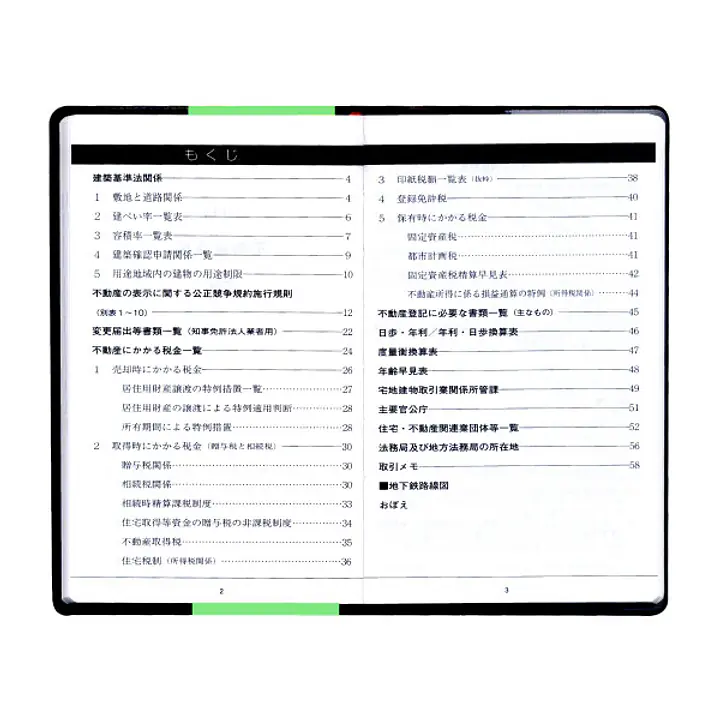 2017年度版　不動産手帳（DIARY）・黒　週刊住宅新聞社製 - Master