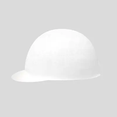 ヘルメット　野球帽型　（白） メイン画像