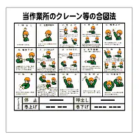 まんが標識（クレーン等の手合図） - Master