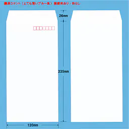 長3ケント（とても薄いブルー系）100g/m²封筒社名入れ印刷 - Master
