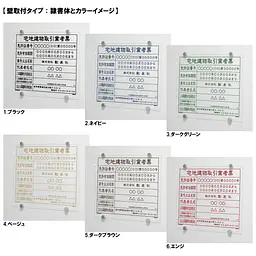 宅地建物取引業者票：透明アクリル板+インクジェット印刷 - Master