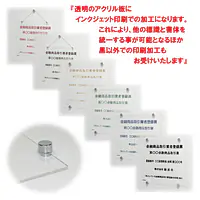 金融商品取引業者登録票：透明アクリル板+インクジェット印刷 - Master