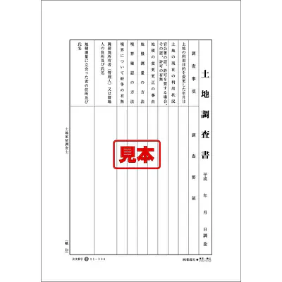 土地調査書 メイン画像