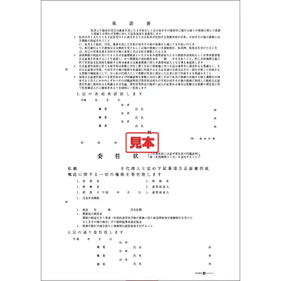 公正証書委任承諾書（金融） メイン画像