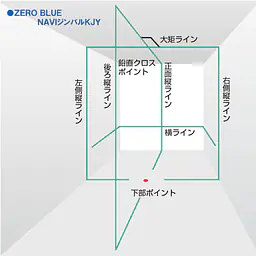 レーザー墨出し器 ZERO BLUEシリーズ KJY（矩十字・横）｜3種類の電源対応 - Master
